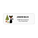 Search for mid century return address labels Merry christmas