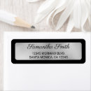 Search for silver and black return address labels Contemporary