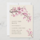 Search for cherry blossom save the dates Pink