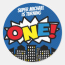 Search for superhero round stickers Party