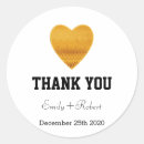 Search for gold foil wedding stickers Thank you