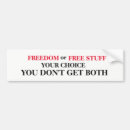Search for freedom is not free bumper stickers Conservative