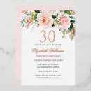Search for blush pink 30th birthday invitations Flowers