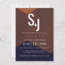 Search for terracotta and navy wedding invitations Modern