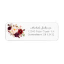 Search for marsala return address labels Watercolor