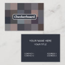 Search for checkerboard business cards Checkered