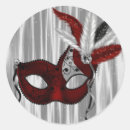 Search for red masquerade party stickers Black