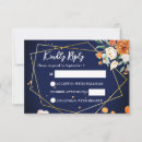Search for blue and orange wedding rsvp cards Floral