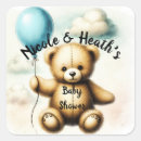Search for baby shower square stickers Minimal