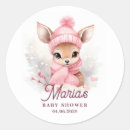 Search for deer baby shower stickers Winter wonderland