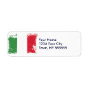 Search for italy flag return address labels Italian