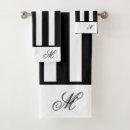 Search for black and white stripes bath towels Elegant black interiors