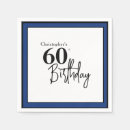 Search for 60th birthday napkins Calligraphy