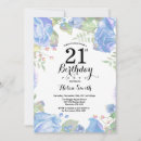 Search for blue 21st birthday invitations Adult birthday party
