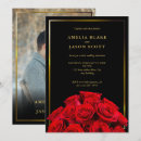 Search for black red gold wedding invitations Elegant