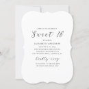 Search for white sweet 16 invitations Modern