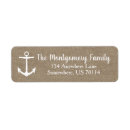 Search for rustic anchor return address labels Nautical