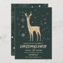 Search for green gold christmas invitations Simple modern