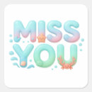 Search for missing you square stickers Cute