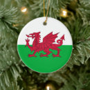 Search for wales flag christmas tree decorations Red