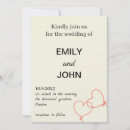 Search for two hearts wedding invitations Minimalist