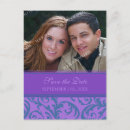 Search for purple and teal save the dates Peacock blue