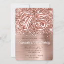 Search for rose 75th birthday invitations Foil