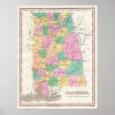 Search for map of alabama art Vintage