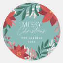 Search for poinsettia round stickers Red poinsettia flowers