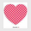 Search for red and white gingham stickers Pink