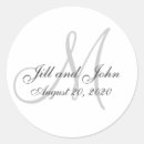 Search for monogram wedding stickers Initial