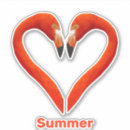 Search for summer heart stickers Flamingo