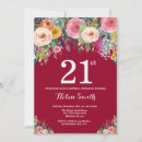 Search for burgundy 21st birthday invitations Adult birthday party