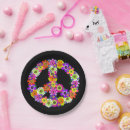 Search for peace sign paper plates Pink