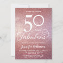 Search for 50 and fabulous invitations Rose gold