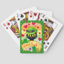 Search for lucky leprechaun playing cards Irish