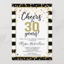 Search for black gold 30th invitations Cheers to 30 years