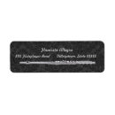 Search for black damask return address labels Silver