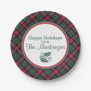 Search for vintage christmas paper plates Plaid