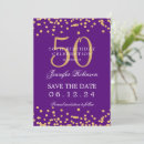 Search for 50th birthday save the date postcards Gold