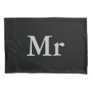 Search for mr mrs pillowcases Black and white