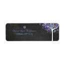 Search for purple tree return address labels Star of david