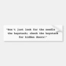 Search for needle bumper stickers Funny