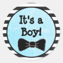 Search for bow tie baby shower stickers It's a boy