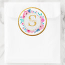 Search for rose gold monogram stickers Birthday