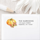 Search for pumpkins return address labels Floral