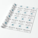 Search for believe wrapping paper Stars
