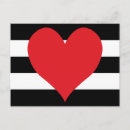 Search for red stripes postcards Black