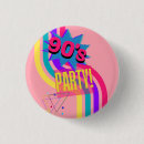 Search for retro party badges Pink