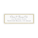 Search for brushed gold return address labels Minimal